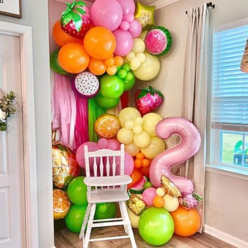 DUBEDAT Fruit Balloon Garland Kit for Birthday Party Decorations