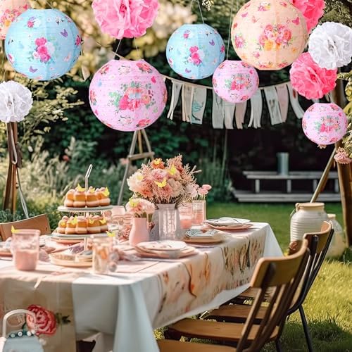 Rossesay 31 Pcs Spring Tea Party Decorations