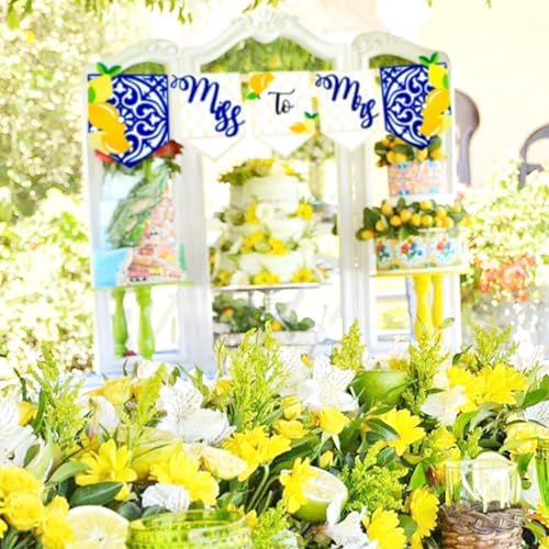 Lemon Themed Miss to Mrs Sign Banner