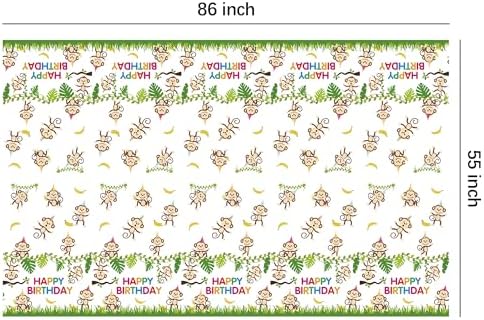 Monkey Birthday Decorations Tablecloth 3 Pack