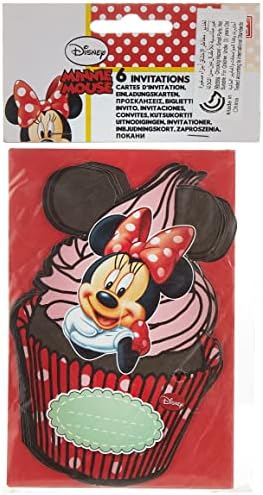 Disney Minnie Mouse Party Invitations 6 Pack