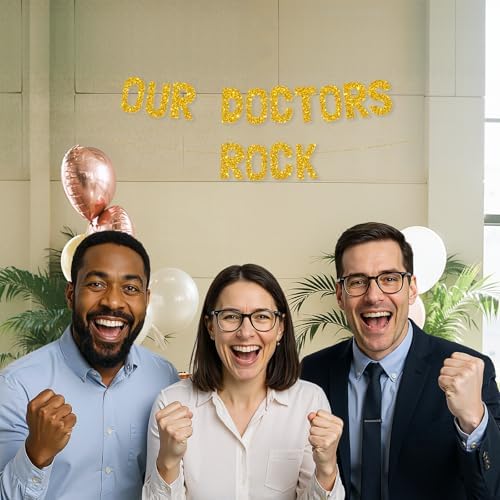 Meowoo Gold Glitter Banner for Medical Appreciation