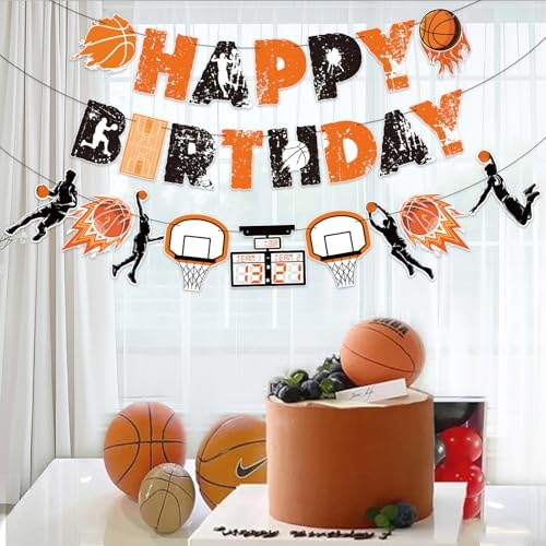 SUNBEAUTY Basketball Birthday Banner Garland