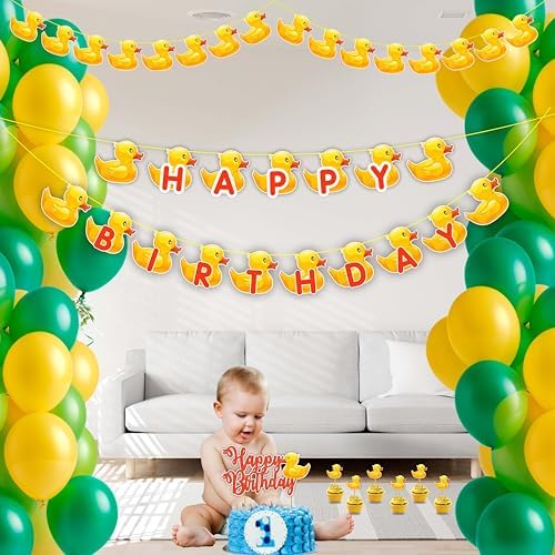 Seyal Cartoon Duck Theme Birthday Party Decorations Set