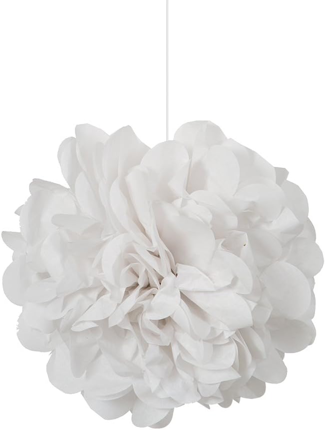 White Mini Puff Tissue Decorations 3 Count Eye-Catching