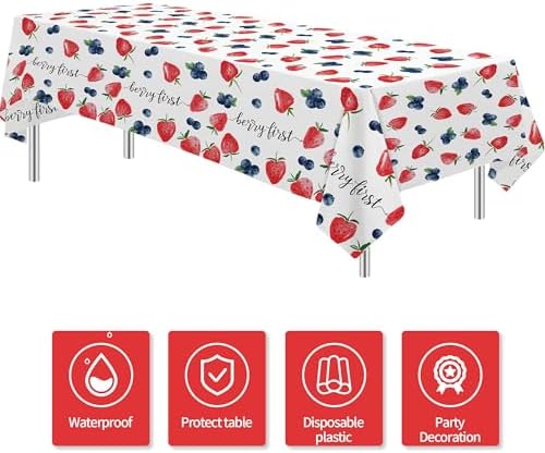 Berry First Birthday Tablecloth Set 3 Pack