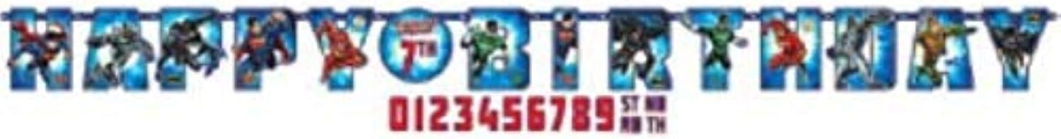 Justice League Happy Birthday Letter Banner