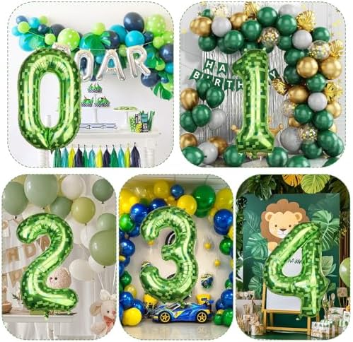 40 Inch Giant Green Pixel Number 9 Foil Balloons