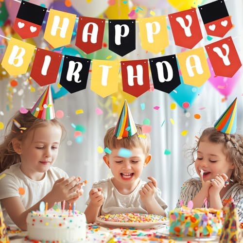 Cute Cartoon Mouse Birthday Banner Set Decor