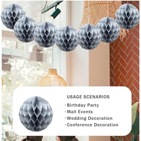 Yosawa 8 Pcs Paper Honeycomb Balls Decoration
