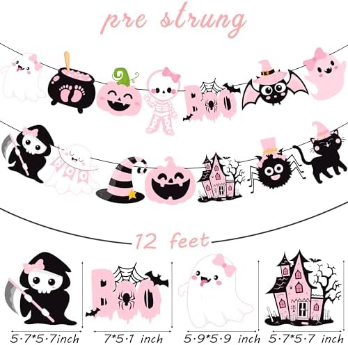 2Pcs Halloween Party Banners for Girls