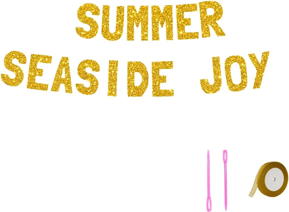 Meowoo Sparkling Summer Seaside Banner 77 Inch
