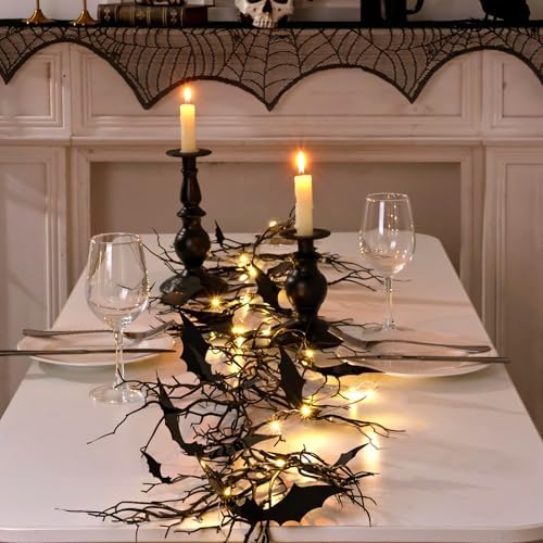 Gothic Halloween Banner with LED Lights