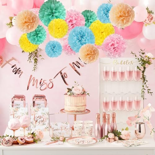 Zankubom 20 PCS Tissue Paper Pom Poms Decorations