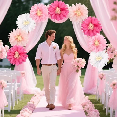 Easy Joy Daisy Tissue Paper Pom Poms Set