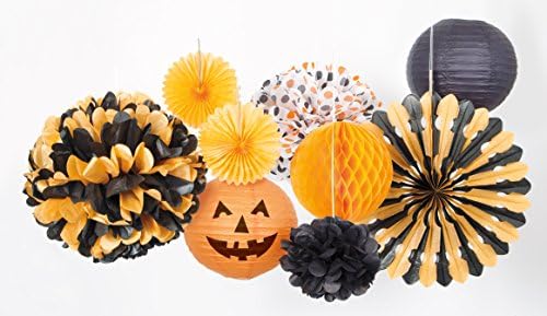 Black Mini Puff Tissue Decorations 3 Ct - Elegant Event Banners