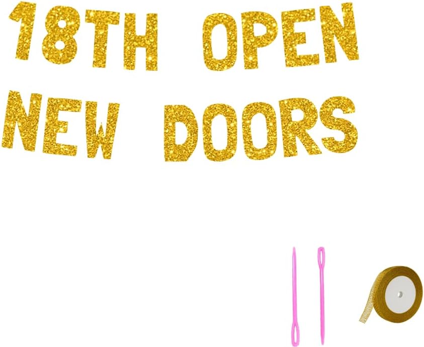 Meowoo Graduation Party Decorations Gold Glitter Banner