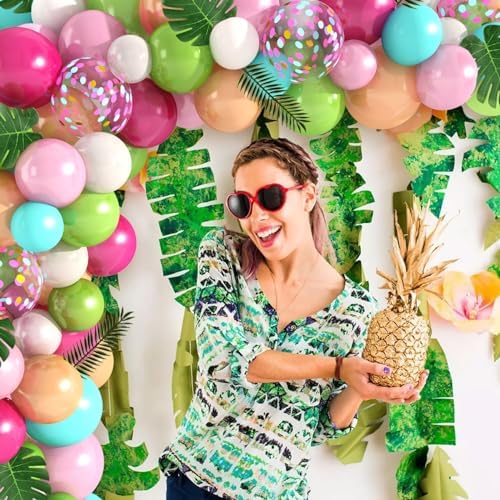 Amandir 140PCS Tropical Balloons Arch Garland Kit