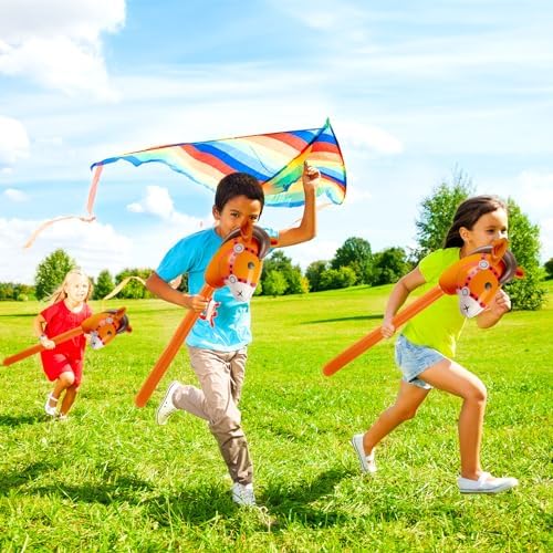 Chivao 12 Piece Inflatable Stick Horse Balloon