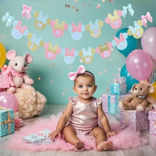 Minnie And Mouse Happy Birthday Banner