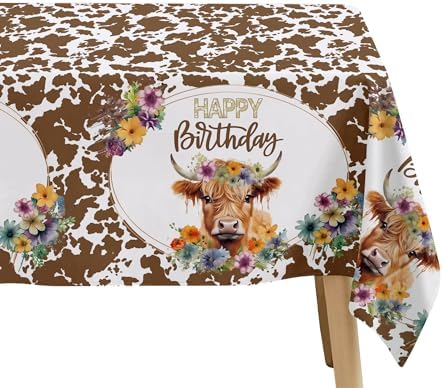 Highland Cow Party Tablecloth Set 3 Pack