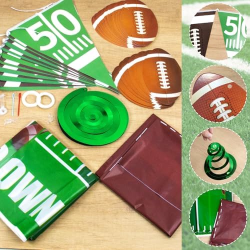7 Serving Football Party Decorations Set
