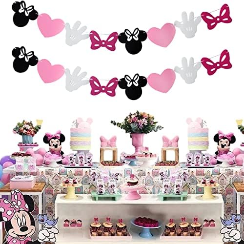 Minnie Themed Felt Garland Birthday Banner Decoration Supplies