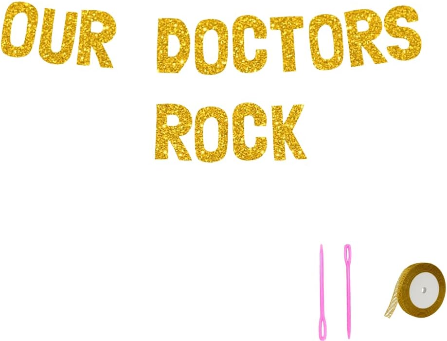 Meowoo Gold Glitter Banner for Medical Appreciation