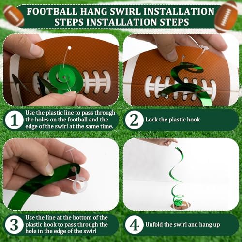 7 Serving Football Party Decorations Set