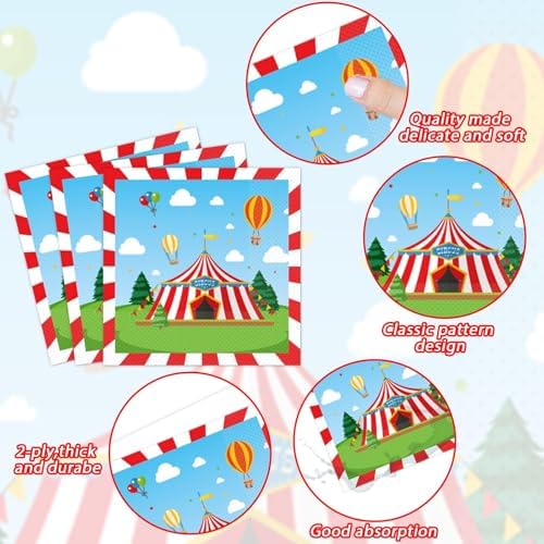 Circus Party Tableware Set 200pcs Serves 50