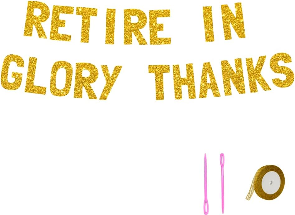 Meowoo Retirement Party Banner with Gold Glitter