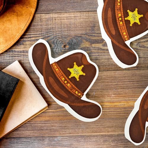 Cinrobiye 100 Pcs Western Cowboy Napkins