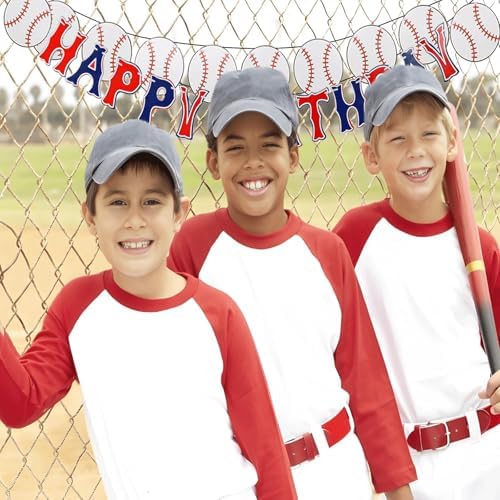 YOUDICT Baseball Birthday Banner with Adjustable Letters