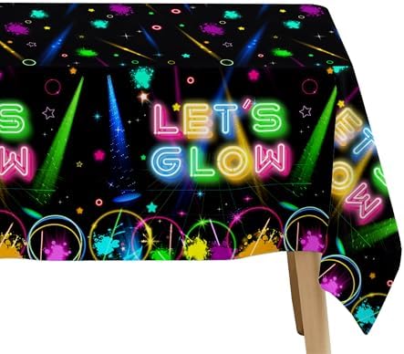 Neon Glow Birthday Tablecloth Set of 3