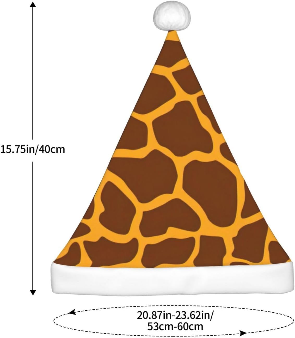 QINZHENG Giraffe Print Santa Hat for Women
