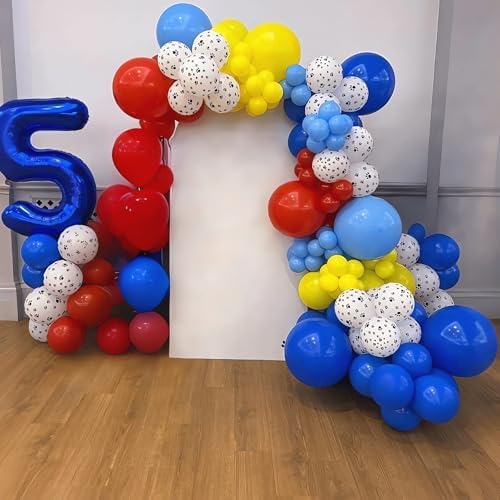 Dog Paw 3rd Birthday Balloon Arch Kit 40 Inch