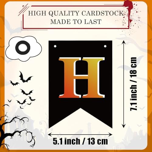 Happy Halloween Black Banner for Party Decorations