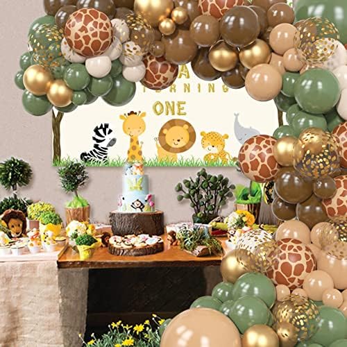 170Pcs Jungle Safari Balloons Garland Kit