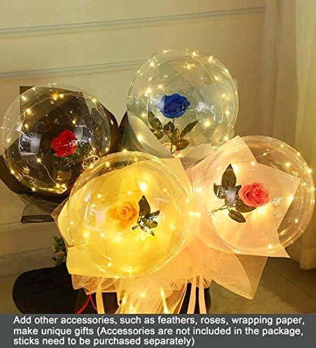 LED Light Up Balloons 10 Pack 20 Inches Clear