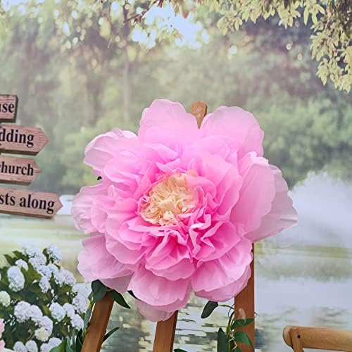 Mybbshower Blush Pink Paper Flowers for Baby Shower Decor