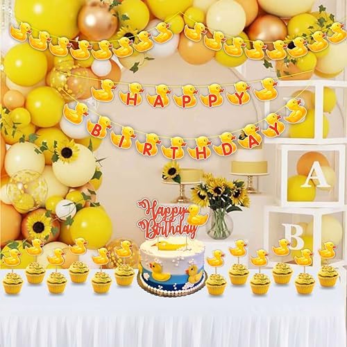 Seyal Cartoon Duck Theme Birthday Party Decorations Set