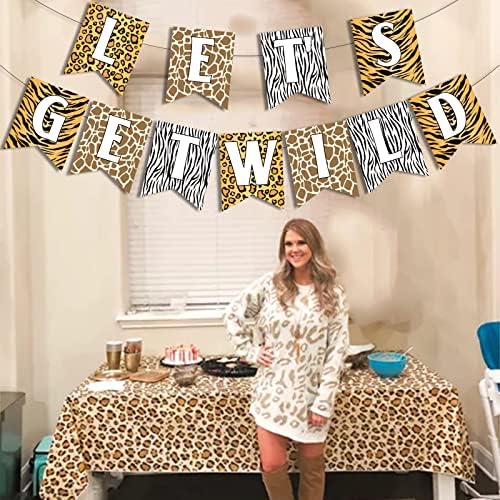 Wild Animal Banner for Jungle Party Decorations
