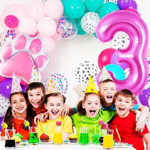 Pasiihol Paw Print Balloons Dog Party Decorations
