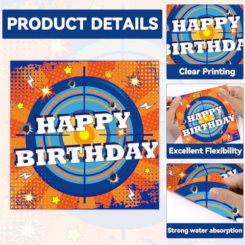 48Pcs Dart War Party Plates and Napkins Set