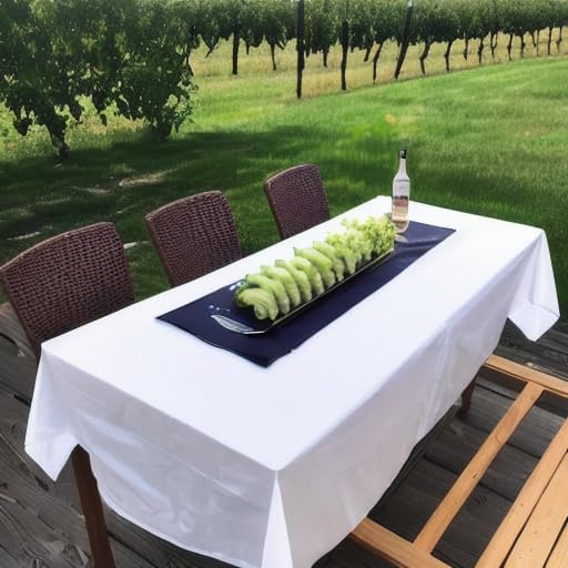 3 Ply Paper Tablecloth 54 x 108 5 Pack Waterproof White