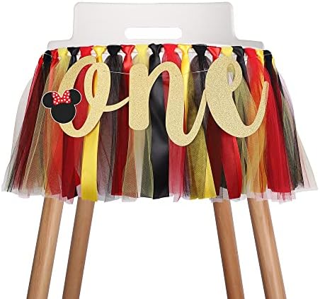 Minnie Mouse Highchair Banner - 1st Birthday Decoration
