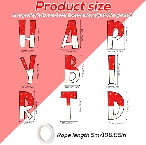 Cartoon Happy Birthday Banner with Hanging Guide Needle