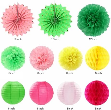Hawaiian Luau Birthday Decorations 21pcs Set