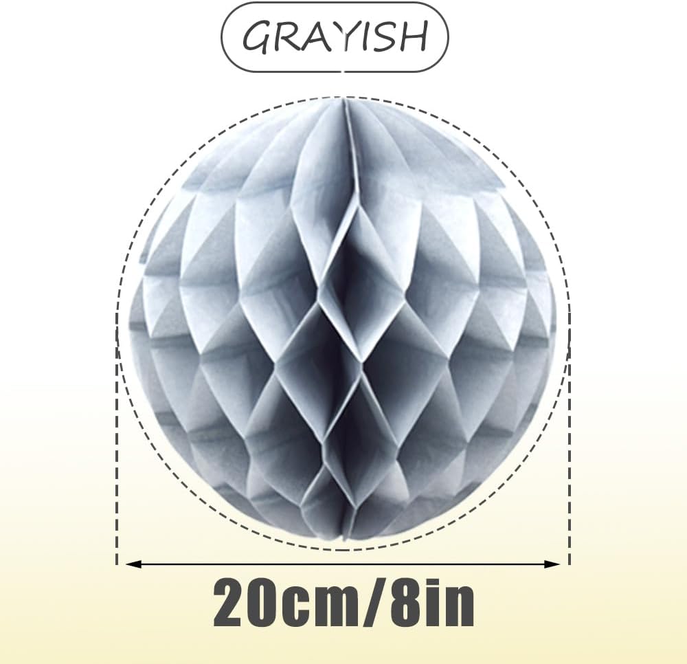 Yosawa 8 Pcs Paper Honeycomb Balls Decoration