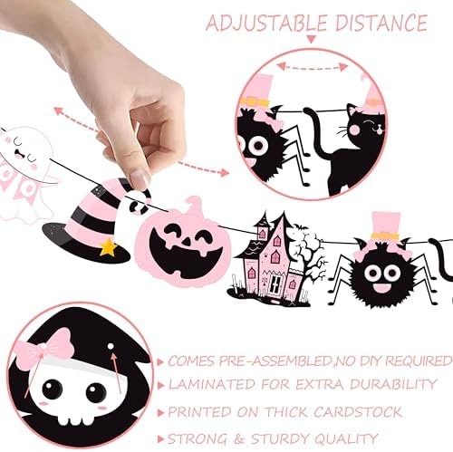 2Pcs Halloween Party Banners for Girls